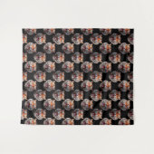 Tiger Head Pattern Design - Zwart Wandkleed (Voorkant (horizontaal))