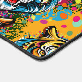 Tiger Head Rainbow colors paint stains (Coin)