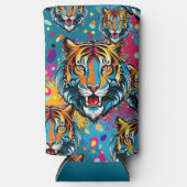 Tiger Head Rainbow colors paint stains (Voorkant)