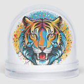 Tiger Head Rainbow colors paint stains Sneeuwbol (Voorkant)