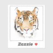 Tiger Head Waterverf Sticker (Vel)