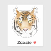 Tiger Head Waterverf Sticker (Vel)