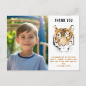 Tiger Head Waterverf Verjaardagsfoto Dank u Briefkaart (Voorkant)