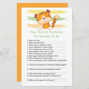 Tiger Hoe goed ken je baby shower?