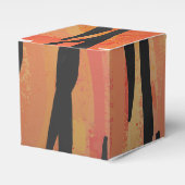 Tiger Hot oranje en zwart afdrukken Bedankdoosjes (Voorkant Zijde)