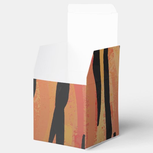 Tiger Hot oranje en zwart afdrukken Bedankdoosjes (Geopend)
