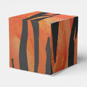 Tiger Hot oranje en zwart afdrukken Bedankdoosjes (Achterkant)
