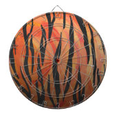 Tiger Hot oranje en zwart afdrukken Dartbord (Voorkant)