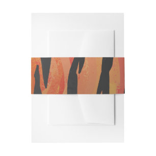Tiger Hot oranje en zwart afdrukken Uitnodigingen Wikkel