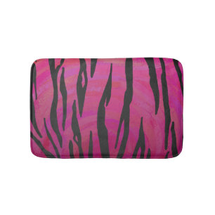 Tiger Hot Pink en zwarte afdrukken Badmat