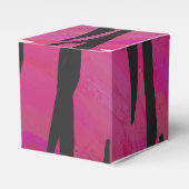 Tiger Hot Pink en zwarte afdrukken Bedankdoosjes (Voorkant Zijde)