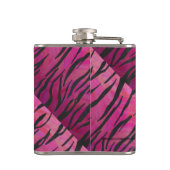 Tiger Hot Pink en zwarte afdrukken Heupfles (Achterkant)