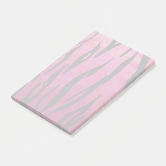 Tiger Hot Pink en zwarte afdrukken Post-it® Notes (Schuin)