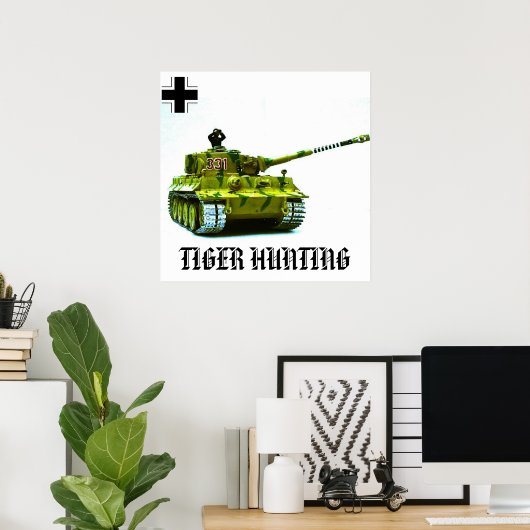 TIGER HUNING POSTER (Bureau à domicile)