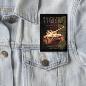 Tiger I Duitse zware tank WWII met Duitse vlag Button (Insitu)