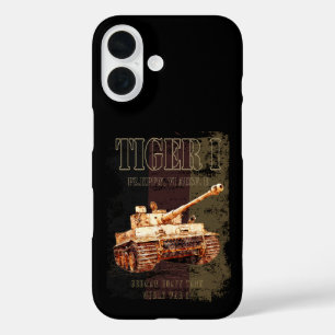 Tiger I Duitse zware tank WWII met Duitse vlag iPhone 16 Hoesje