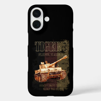 Tiger I Duitse zware tank WWII met Duitse vlag iPhone 16 Hoesje