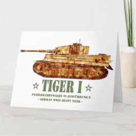 Tiger I Tweede Wereldoorlog Duitse zware tank Panz Bedankkaart