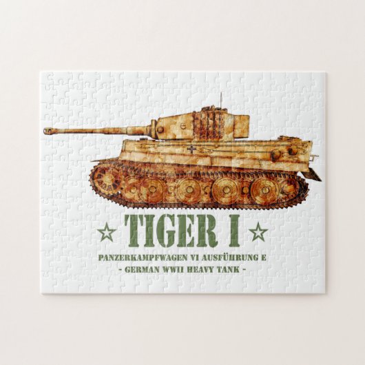 Tiger I Tweede Wereldoorlog Duitse zware tank Panz Legpuzzel (Horizontaal)