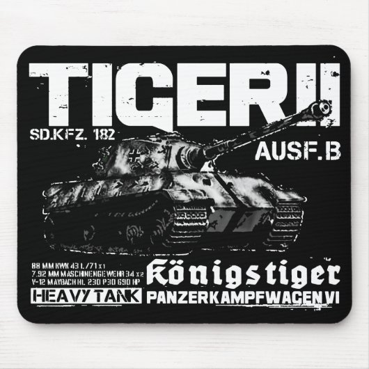 Tiger II Mousepad Muismat (Voorkant)