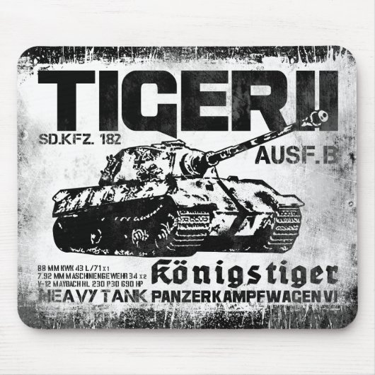 Tiger II Mousepad Muismat (Voorkant)