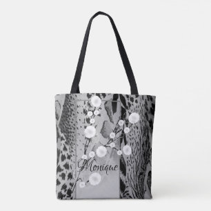 Tiger Imprimer Floral Sac fourre-tout personnalisé