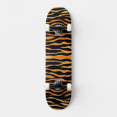 Tiger Imprimer Skateboard doré et noir (Recto)