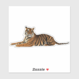 Tiger in Repose Sticker