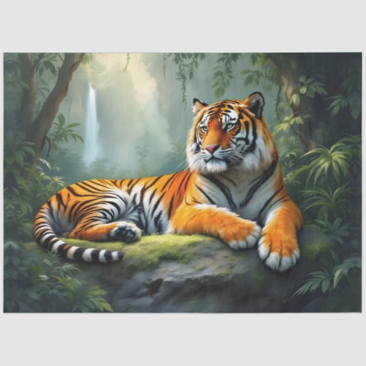 Tiger in the Jungle  Tissuepapier (Voorkant)