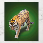 TIGER IN UW RICHTING WIJN ETIKET (Enkel label)