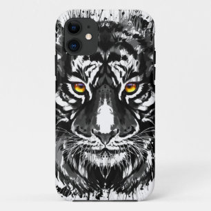 Tiger iPhone 11 Hoesje Zwarte en witte tijger