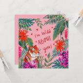 Tiger Je suis fou de toi carte de la Saint Valenti (Devant/Arrière en situation)