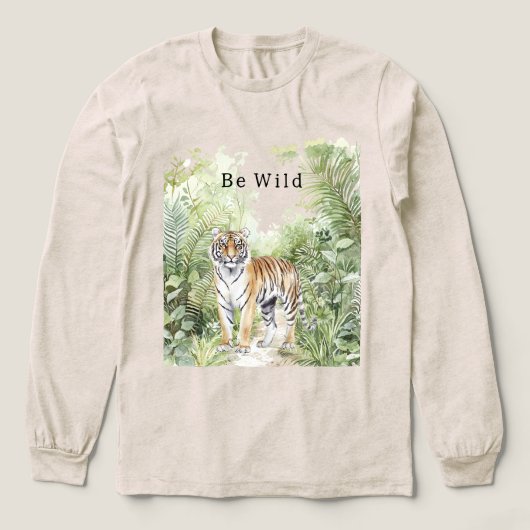 Tiger Jungle Be Wild Tri-Blend Shirt (Voorkant)