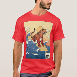 Tiger Kanagawa Great Wave Japan T-shirt