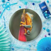 Tiger Legged Monkey Tree Frog Green Sinaasappel Papieren Bordje (Feest)