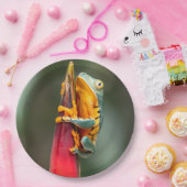 Tiger Legged Monkey Tree Frog Green Sinaasappel Papieren Bordje (Feest)