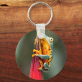 Tiger Legged Monkey Tree Frog Green Sinaasappel Sleutelhanger (Voorkant)