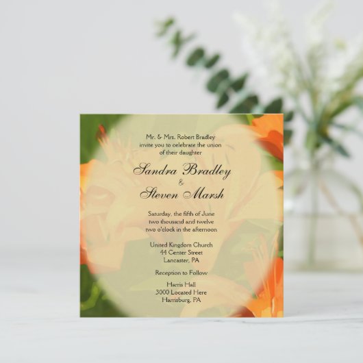 Tiger Lilies Invitations de mariage (Debout devant)