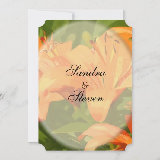 Tiger Lilies Invitations de mariage (Dos)