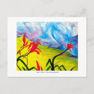 Tiger Lilies POST CARD Briefkaart