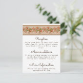 Tiger Lilies Wedding Enclosure Informatiekaartje (Staand voorkant)