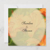 Tiger Lilies Wedding Invitations Kaart (Achterkant)