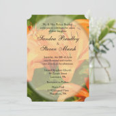Tiger Lilies Wedding Invitations Kaart (Staand voorkant)