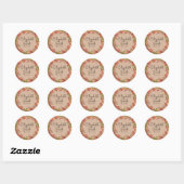 Tiger Lilies Wedding Ronde Sticker (Vel)