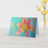 Tiger Lily Birthday Card Kaart (Gele Bloem)