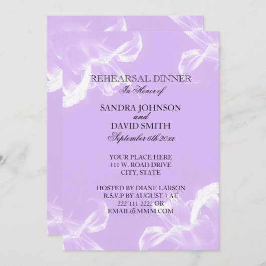 Tiger Lily Floral Invitation Mariage (Devant / Derrière)