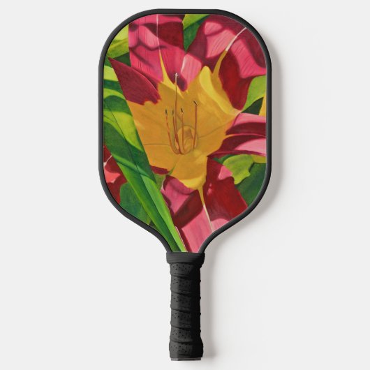 Tiger Lily Floral Pickleball Paddle (Voorkant)
