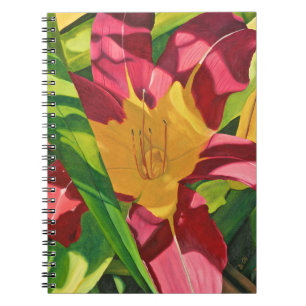 Tiger Lily Floral spiraal Notitieboek