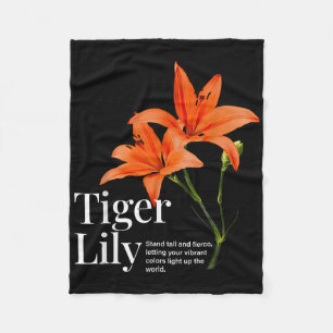 Tiger Lily Flower Esthetische Tuinieren Natu Fleece Deken