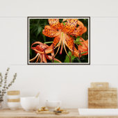 Tiger Lily Flower Garden Poster (Keuken)